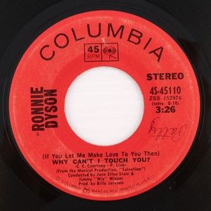 Ronnie Dyson - Why Can't I Touch You / Girl Don't Come 45 rpm 7" Record 4S-45110